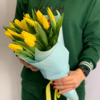Тюльпаны жёлтые 15 шт